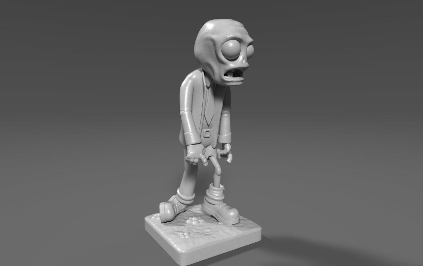 Modular Plants VS Zombies inspired Green Zombie  figurine 45mm