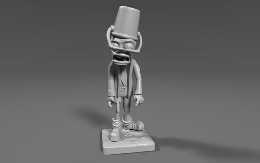 Modular Plants VS Zombies inspired Zombie Bucket figurine 45mm