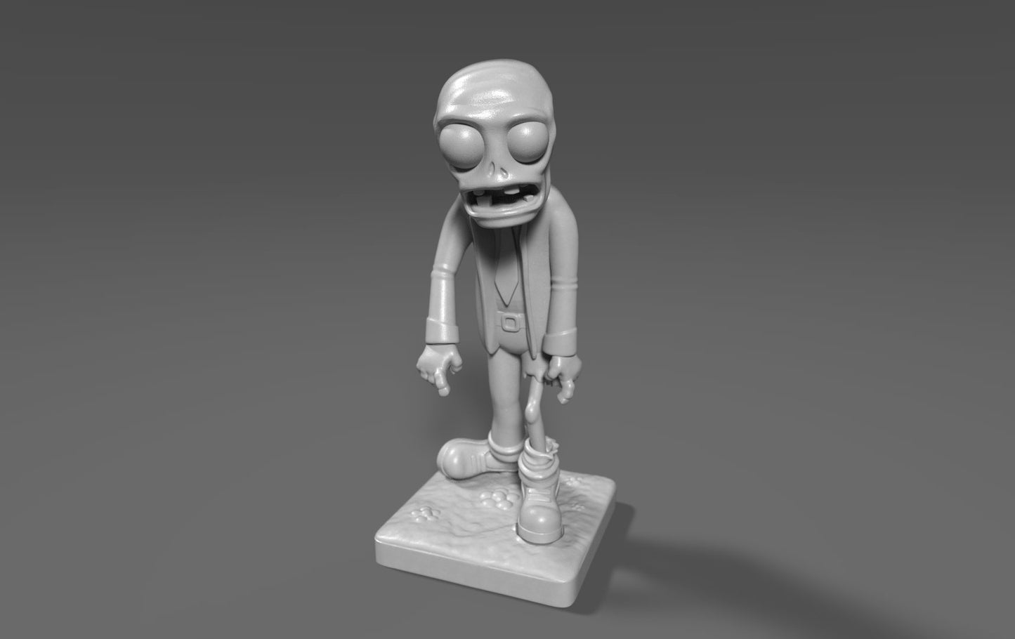 Modular Plants VS Zombies inspired Green Zombie  figurine 45mm