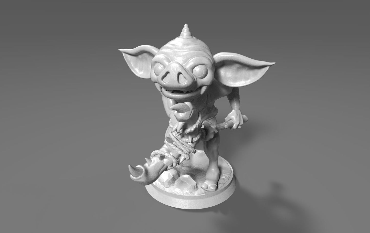 Bokoblin Inspired figurine 28mm (DragonBone Spear or Spiked Spear)