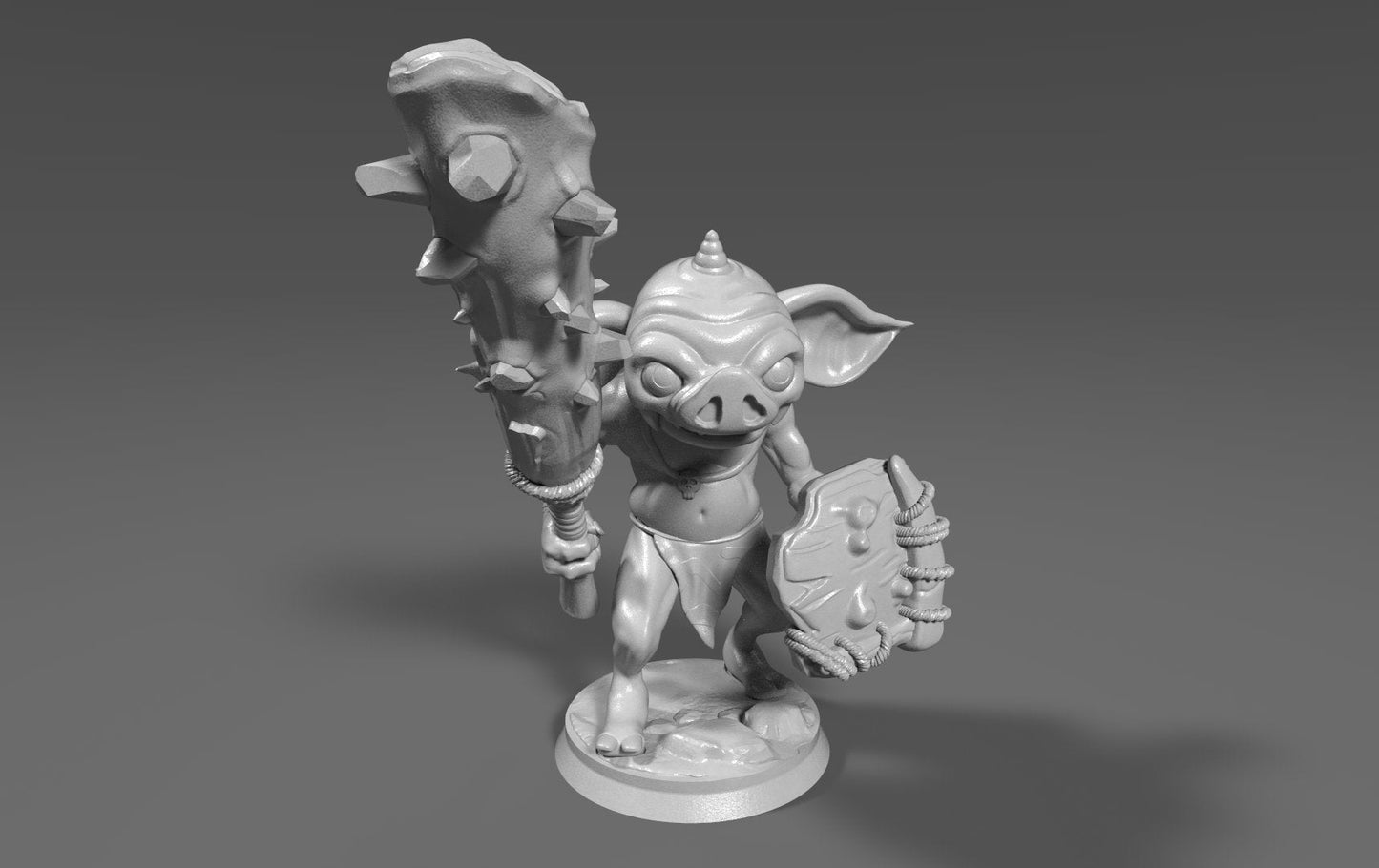 Bokoblin Inspired Figurine 28mm (Spike Boko Bat or Spiked Boko Bat with Spiked Shield)