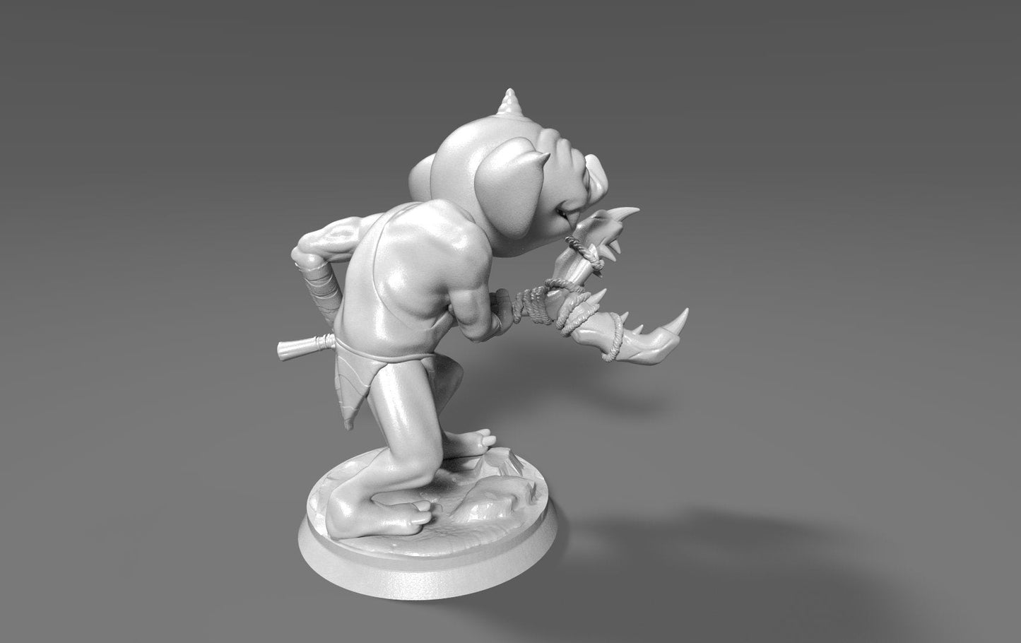 Bokoblin Inspired figurine 28mm (DragonBone Spear or Spiked Spear)