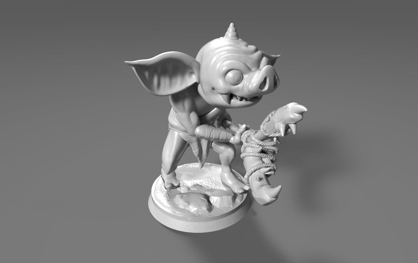 Bokoblin Inspired figurine 28mm (DragonBone Spear or Spiked Spear)