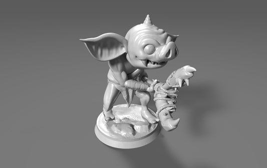 Bokoblin Inspired figurine 28mm (DragonBone Spear or Spiked Spear)