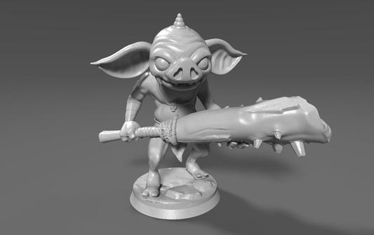 Bokoblin Inspired Figurine 28mm (Spike Boko Bat or Spiked Boko Bat with Spiked Shield)